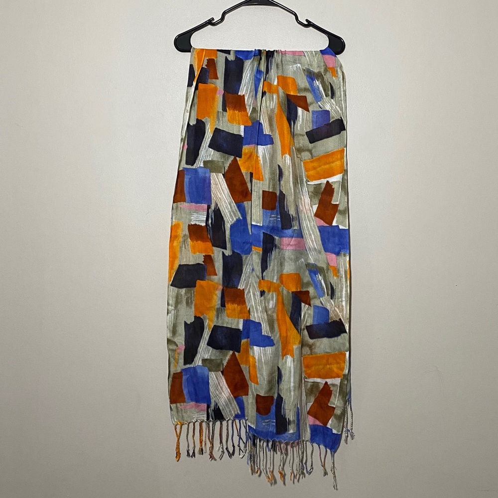 New York & Company multicolored scarf Sz:21Wx78L